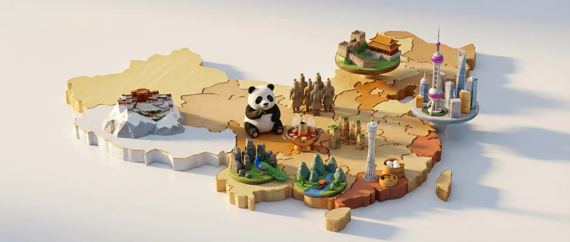 China top 10 destinations map