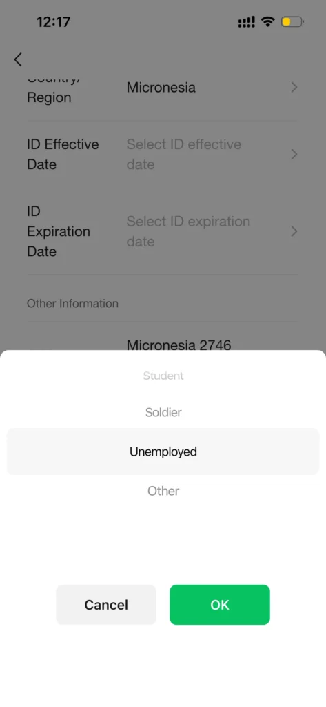 wechat verify id info employment options part 2